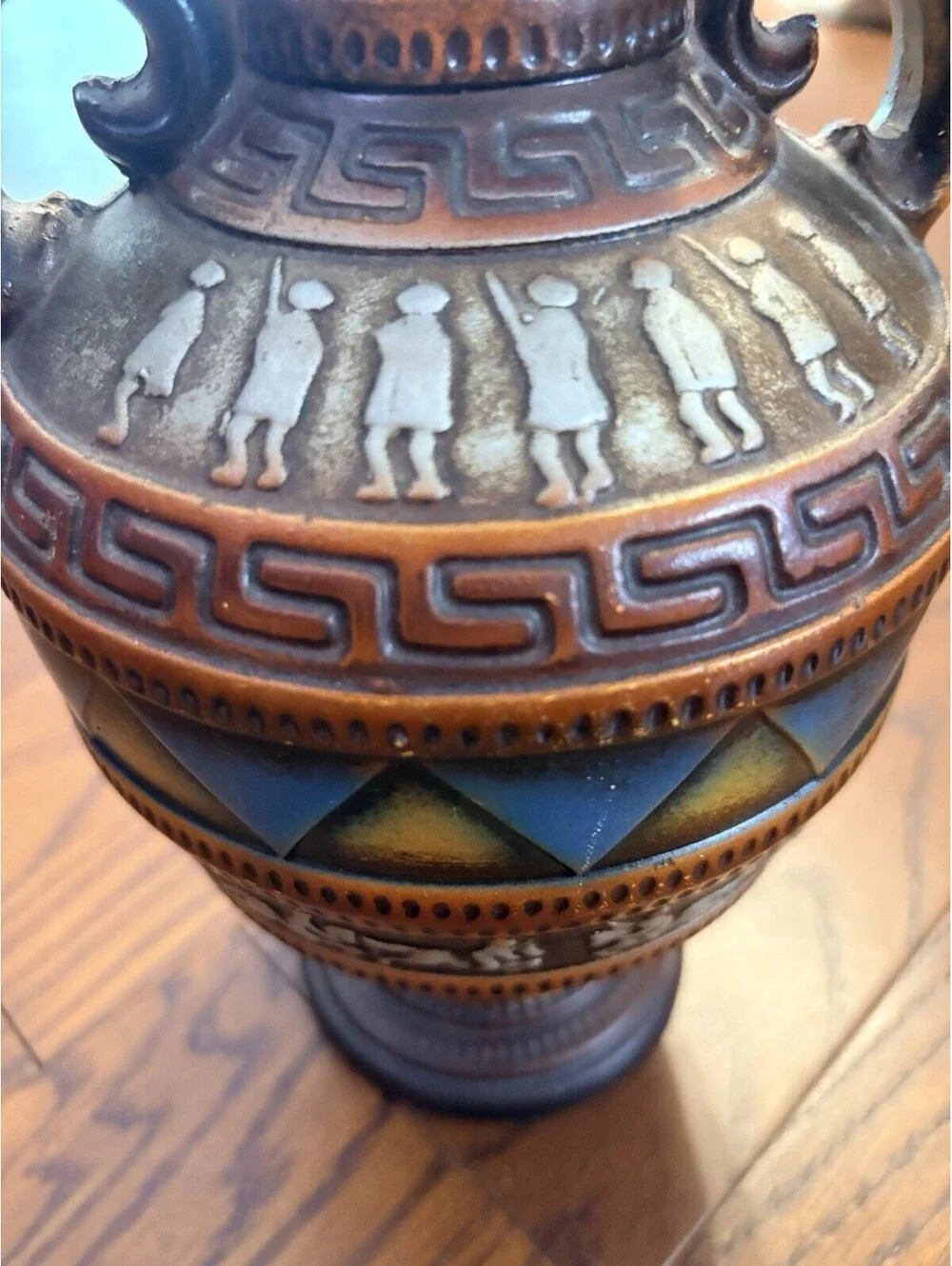 Norleans Japan Ceramic Vase Urn Jar Dancing 10 Inch Beautiful Decor Vintage
